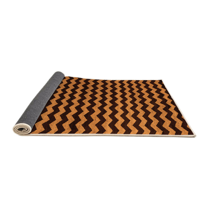 Sideview of Abstract Orange Modern Rug, abs5296org
