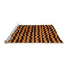 Sideview of Machine Washable Abstract Orange Modern Area Rugs, wshabs5296org