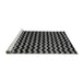 Sideview of Machine Washable Abstract Gray Modern Rug, wshabs5296gry