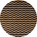 Round Machine Washable Abstract Bronze Brown Rug, wshabs5296