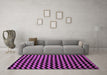 Machine Washable Abstract Purple Modern Area Rugs in a Living Room, wshabs5296pur