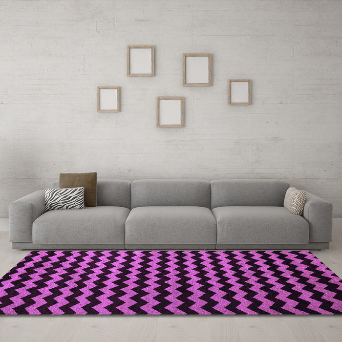 Machine Washable Abstract Purple Modern Area Rugs in a Living Room, wshabs5296pur