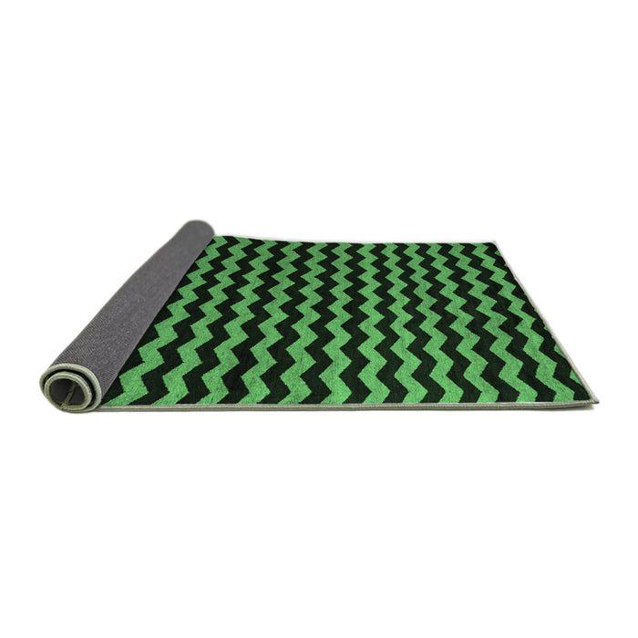 Sideview of Abstract Emerald Green Modern Rug, abs5296emgrn