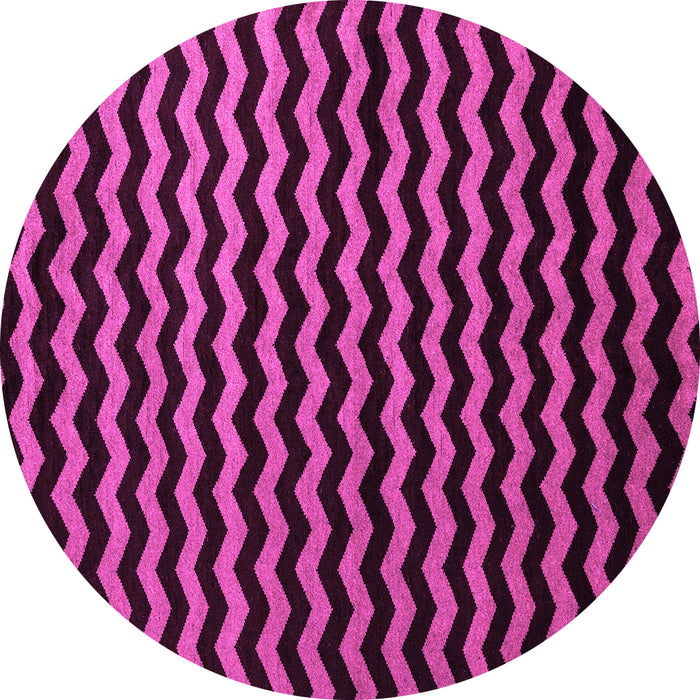 Round Machine Washable Abstract Pink Modern Rug, wshabs5296pnk