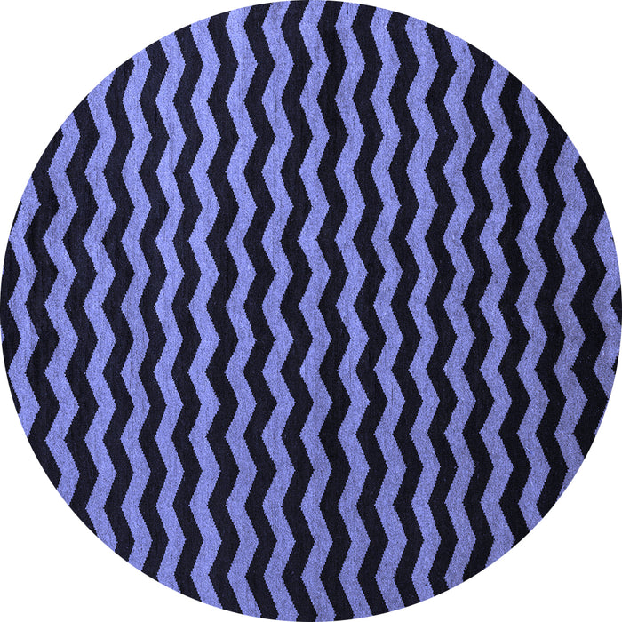Round Machine Washable Abstract Blue Modern Rug, wshabs5296blu