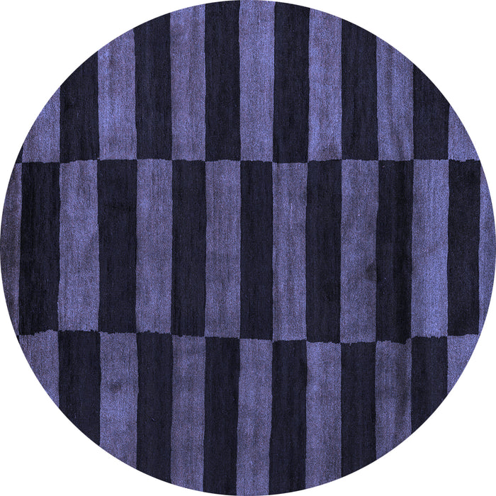 Round Machine Washable Abstract Blue Modern Rug, wshabs5297blu