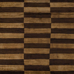 Square Machine Washable Abstract Saddle Brown Rug, wshabs5297