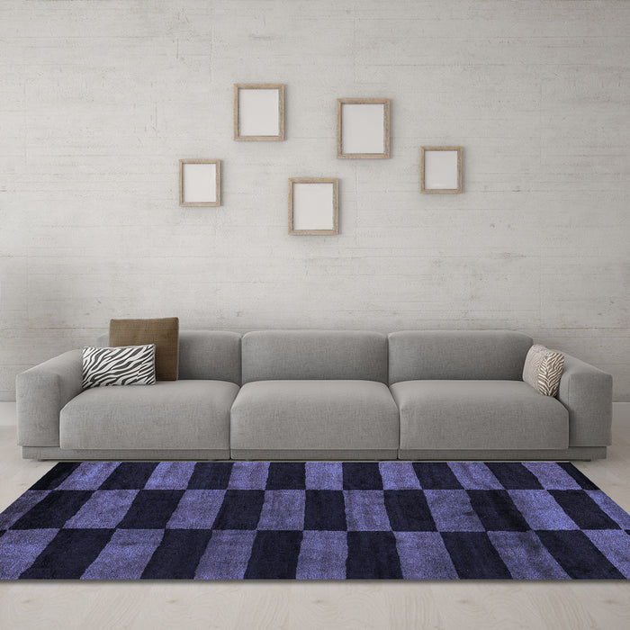Machine Washable Abstract Blue Modern Rug in a Living Room, wshabs5297blu