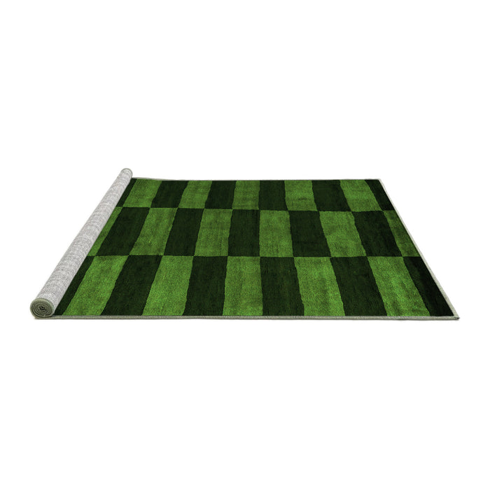 Sideview of Machine Washable Abstract Green Modern Area Rugs, wshabs5297grn