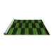 Sideview of Machine Washable Abstract Green Modern Area Rugs, wshabs5297grn