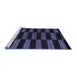 Sideview of Machine Washable Abstract Blue Modern Rug, wshabs5297blu