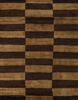 Abstract Saddle Brown Modern Rug, abs5297