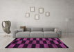 Machine Washable Abstract Purple Modern Area Rugs in a Living Room, wshabs5297pur