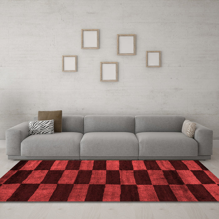 Modern Red Washable Rugs
