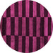 Round Abstract Pink Modern Rug, abs5297pnk