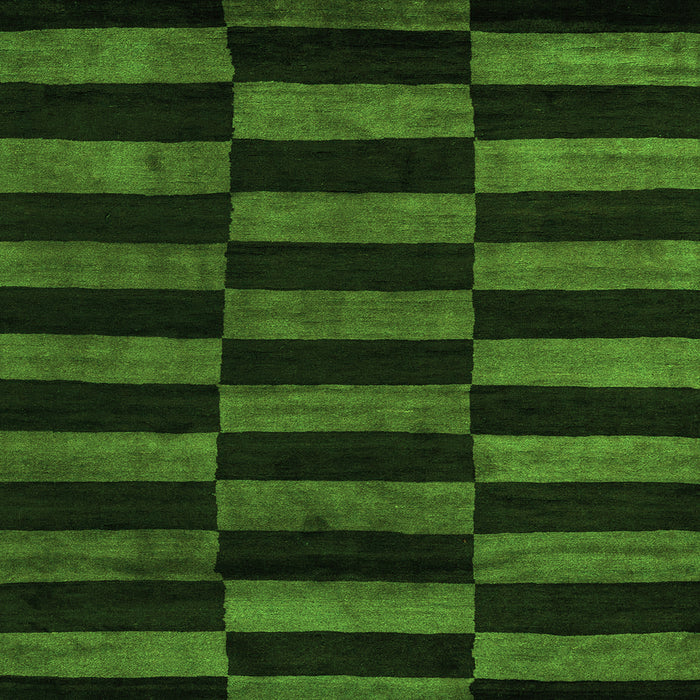 Square Machine Washable Abstract Green Modern Area Rugs, wshabs5297grn