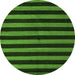 Round Machine Washable Abstract Green Modern Area Rugs, wshabs5298grn