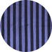 Round Abstract Blue Modern Rug, abs5298blu