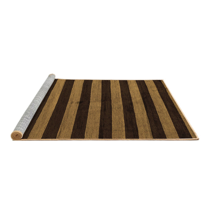 Sideview of Machine Washable Abstract Brown Modern Rug, wshabs5298brn