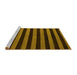 Sideview of Machine Washable Abstract Yellow Modern Rug, wshabs5298yw