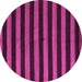 Round Machine Washable Abstract Pink Modern Rug, wshabs5298pnk