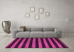 Machine Washable Abstract Pink Modern Rug in a Living Room, wshabs5298pnk