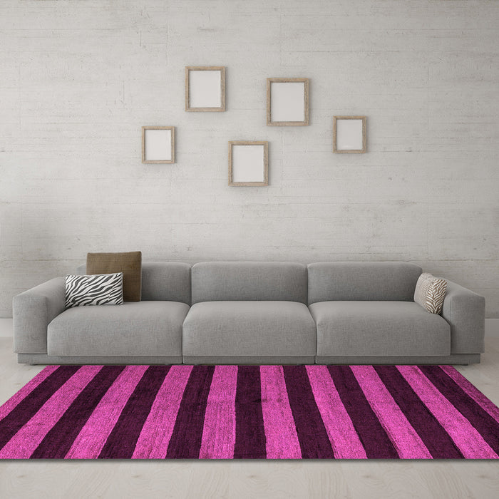 Machine Washable Abstract Pink Modern Rug in a Living Room, wshabs5298pnk