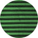 Round Abstract Emerald Green Modern Rug, abs5298emgrn