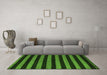 Machine Washable Abstract Green Modern Area Rugs in a Living Room,, wshabs5298grn