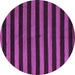 Round Machine Washable Abstract Purple Modern Area Rugs, wshabs5298pur