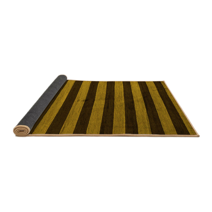 Sideview of Abstract Yellow Modern Rug, abs5298yw