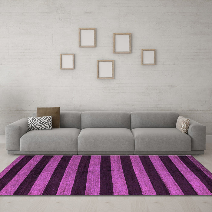 Machine Washable Abstract Purple Modern Area Rugs in a Living Room, wshabs5298pur