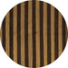 Round Abstract Brown Modern Rug, abs5298brn