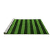 Sideview of Machine Washable Abstract Green Modern Area Rugs, wshabs5298grn