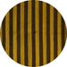 Round Abstract Yellow Modern Rug, abs5298yw