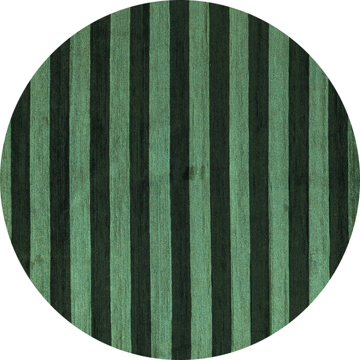 Round Abstract Turquoise Modern Rug, abs5298turq