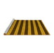 Sideview of Machine Washable Abstract Yellow Modern Rug, wshabs5299yw