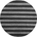 Round Abstract Gray Modern Rug, abs5299gry