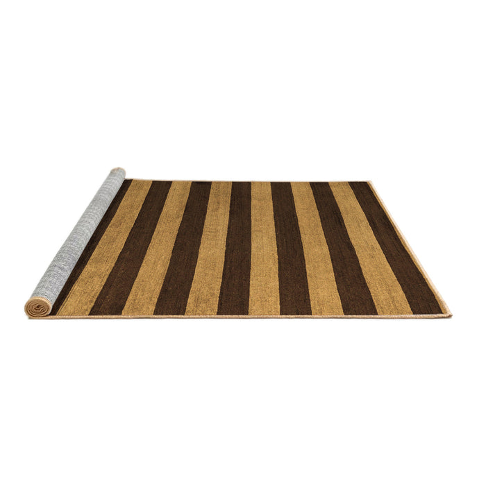 Sideview of Machine Washable Abstract Brown Modern Rug, wshabs5299brn