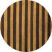 Round Machine Washable Abstract Brown Modern Rug, wshabs5299brn