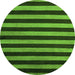 Round Abstract Green Modern Rug, abs5299grn