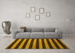 Machine Washable Abstract Yellow Modern Rug in a Living Room, wshabs5299yw