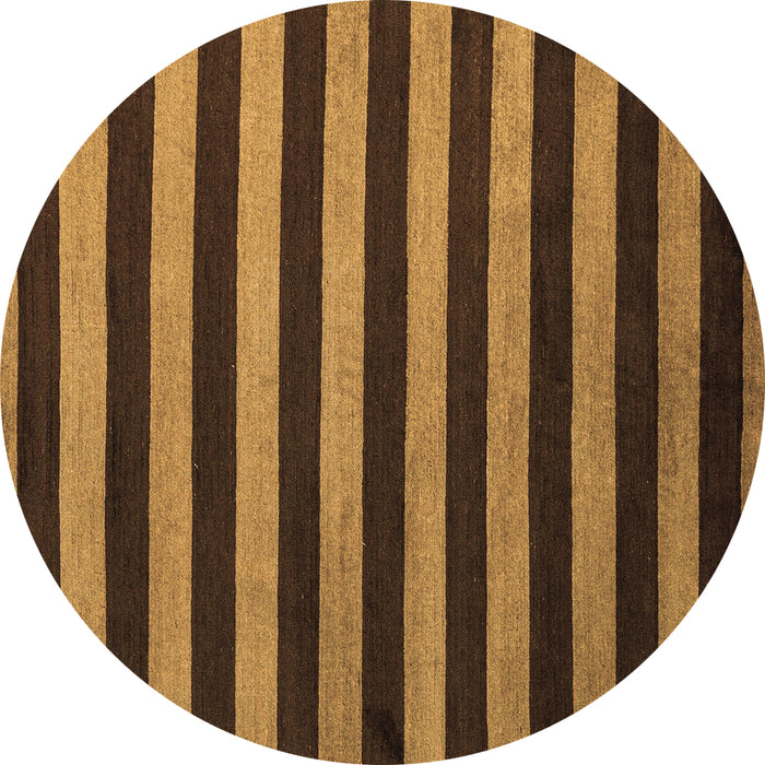 Round Abstract Brown Modern Rug, abs5299brn