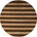 Round Abstract Red Modern Rug, abs5299