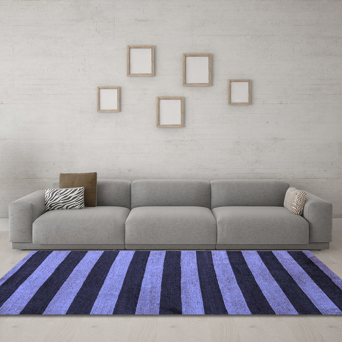 Machine Washable Abstract Blue Modern Rug in a Living Room, wshabs5299blu