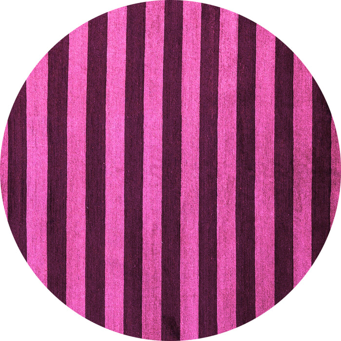 Round Machine Washable Abstract Pink Modern Rug, wshabs5299pnk