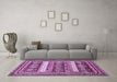 Machine Washable Abstract Purple Modern Area Rugs in a Living Room, wshabs529pur