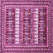 Square Abstract Pink Modern Rug, abs529pnk