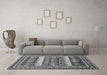 Machine Washable Abstract Gray Modern Rug in a Living Room,, wshabs529gry