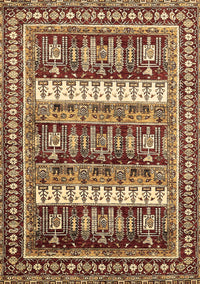 Abstract Brown Modern Rug, abs529brn